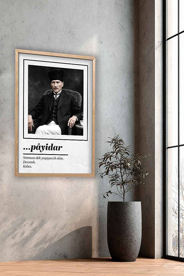 Atatürk Portresi Payidar Tasarımlı Çerçeveli Tablo Ofis ve İşyeri Duvar Tablosu - 6
