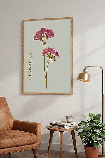 Modern Botanik Herbaryum Çiçekli Çerçeveli Tablo Salon Yatak Odası Dekorasyonu - 6