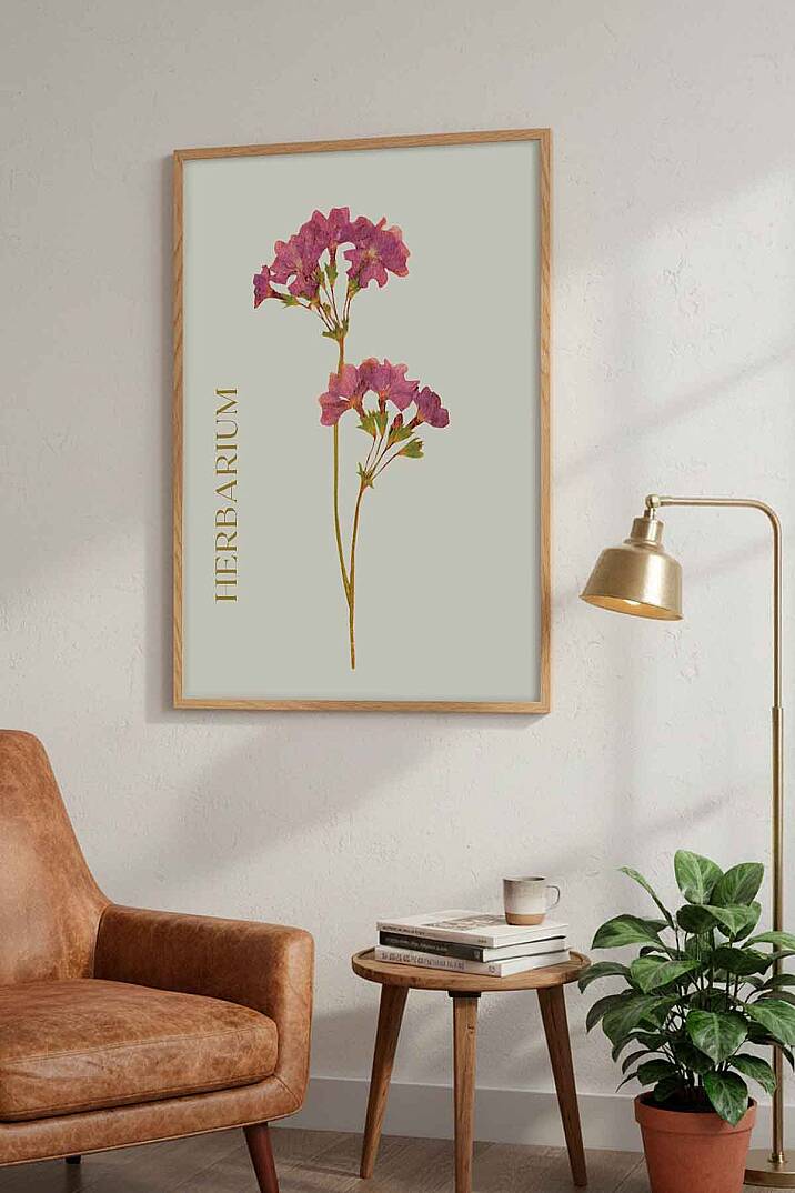 Modern Botanik Herbaryum Çiçekli Çerçeveli Tablo Salon Yatak Odası Dekorasyonu - 6