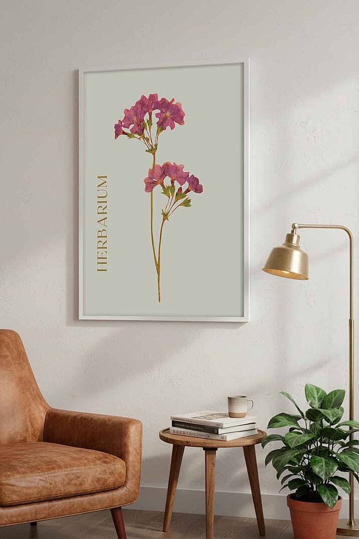Modern Botanik Herbaryum Çiçekli Çerçeveli Tablo Salon Yatak Odası Dekorasyonu - 9