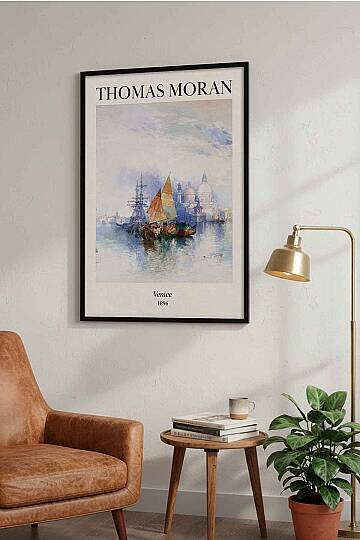 Thomas Moran Venice Manzara Vintage Sanat Çerçeveli Tablo Salon Ofis Duvar Dekorasyonu - 4