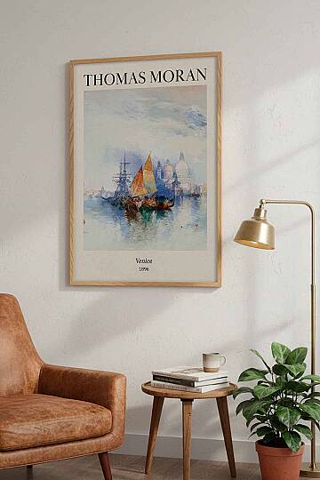 Thomas Moran Venice Manzara Vintage Sanat Çerçeveli Tablo Salon Ofis Duvar Dekorasyonu - 6