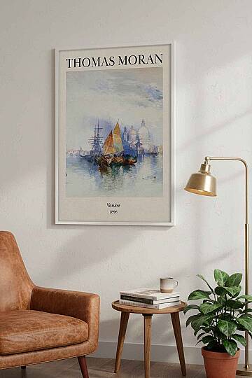 Thomas Moran Venice Manzara Vintage Sanat Çerçeveli Tablo Salon Ofis Duvar Dekorasyonu - 9