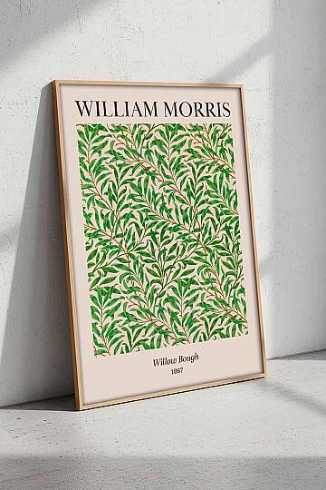 William Morris Willow Bough Botanik Desenli Çerçeveli Tablo Salon ve Ofis Dekoru